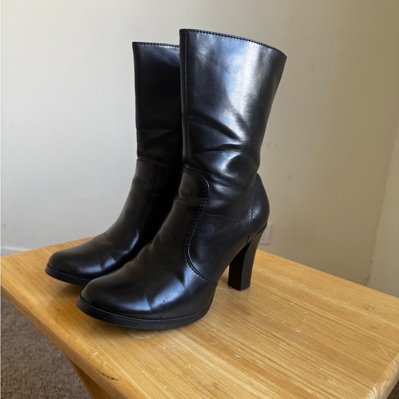 Vintage Y2K Miyit Elegant Black Women's Boots size 8 - Picture 1 of 8